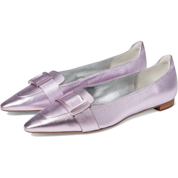 27 Edit Naturalizer Women's Miller Pointed Toe Flat Rosa Pink Leather 7M