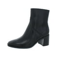 thumbnail image 1 of 27 Edit Womens Erica Leather Stacked Heel Ankle Boots, 1 of 3