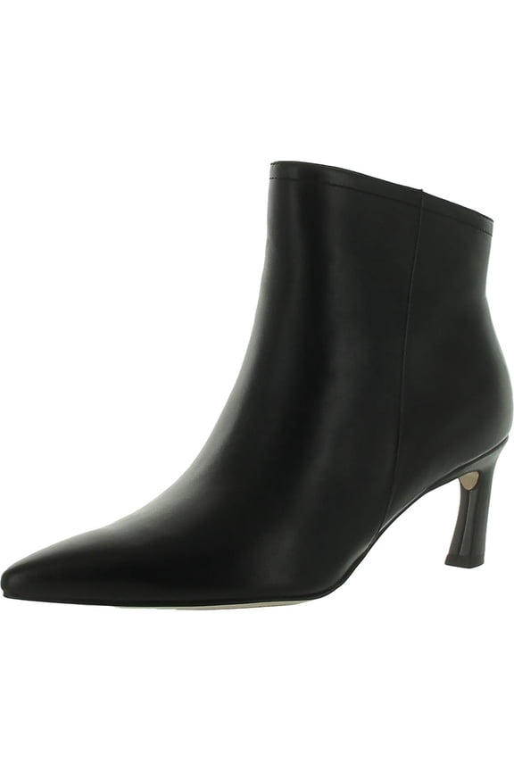Womens Leather Pointed Toe Booties
