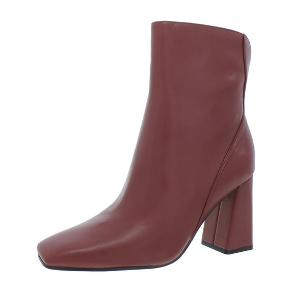 27 Edit Womens Lexi Leather Square Toe Ankle Boots