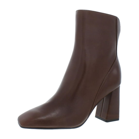 27 Edit Womens Lexi Leather Square Toe Ankle Boots