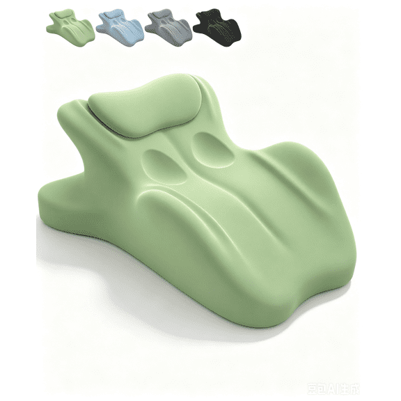 27° Ergonomic Memory Foam Wedge Body Support Pillow, Multi-Angle Hip & Back Alignment Cushion for Sleeping & Rest, Black