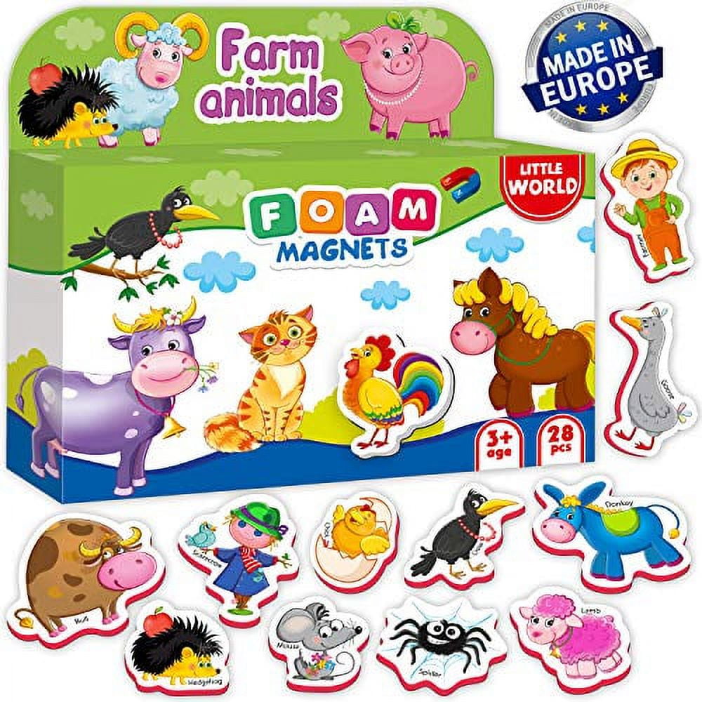 65 PCS Animal Magnets, Adorable Magnetic Animal with Name Fridge  Magnets-Wild Animal, Farm Animal & Marine Animal-Thickened Cardstock  Refrigerator Magnets Cute Educational Learning Toys for Kids 3+ : Toys &  Games 