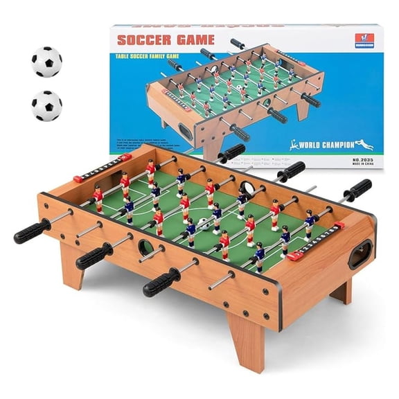 27" Foosball Table, Compact Soccer Table Game with 2 Footballs & Score Keepers, Foosball for Kids, Adults, Game Room, Family Night, Arcades, Parties