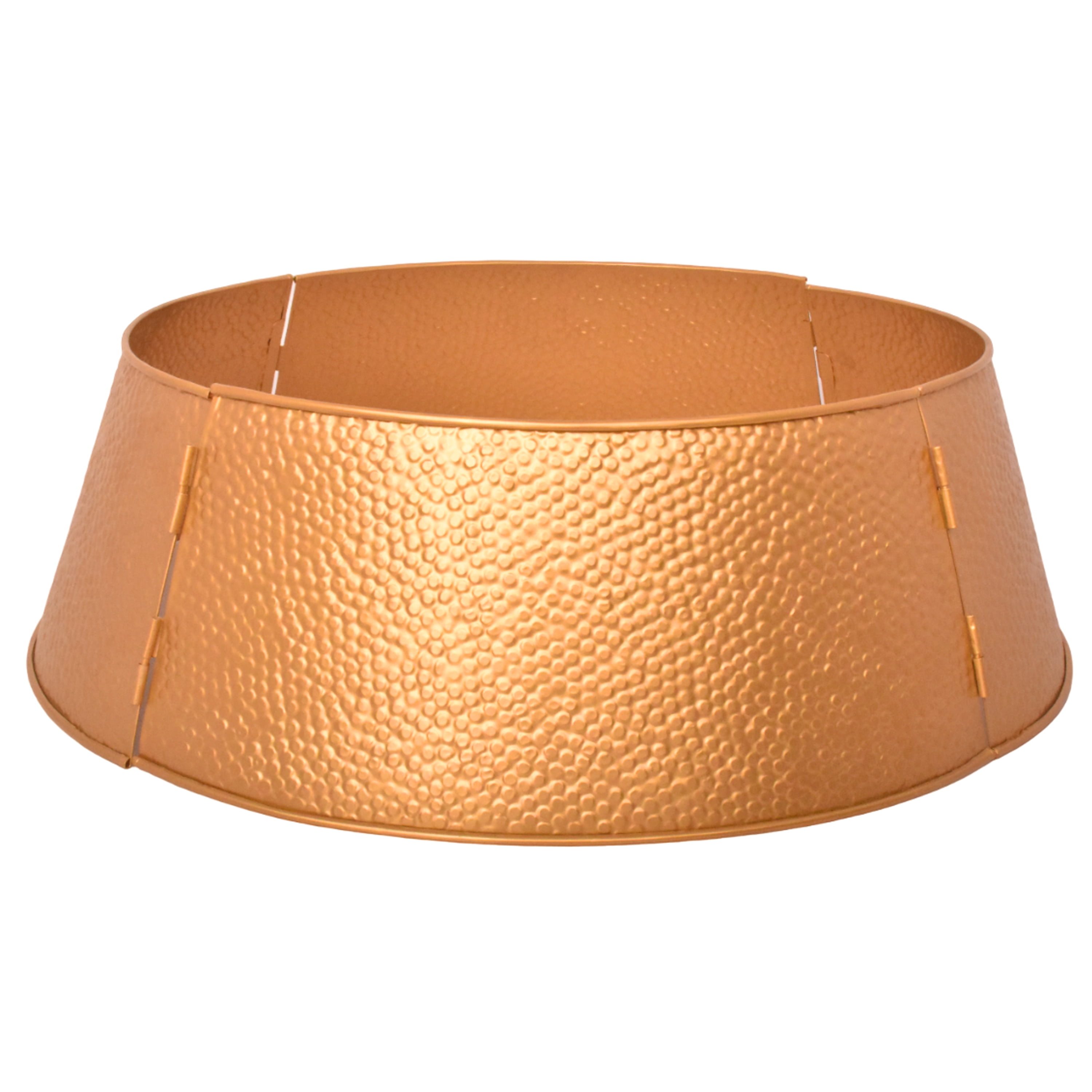 Gold Metal Honeycomb Hammered Christmas Tree Collar, 27 in, by Holiday Time