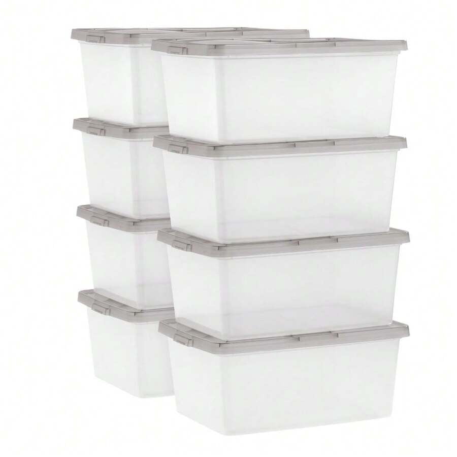 27-Gallon Large-Capacity Storage Box, High-Strength Transparent Plastic ...