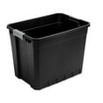 27 Gallon Plastic Stacker Tote, Heavy Duty Lidded Storage Bin Container