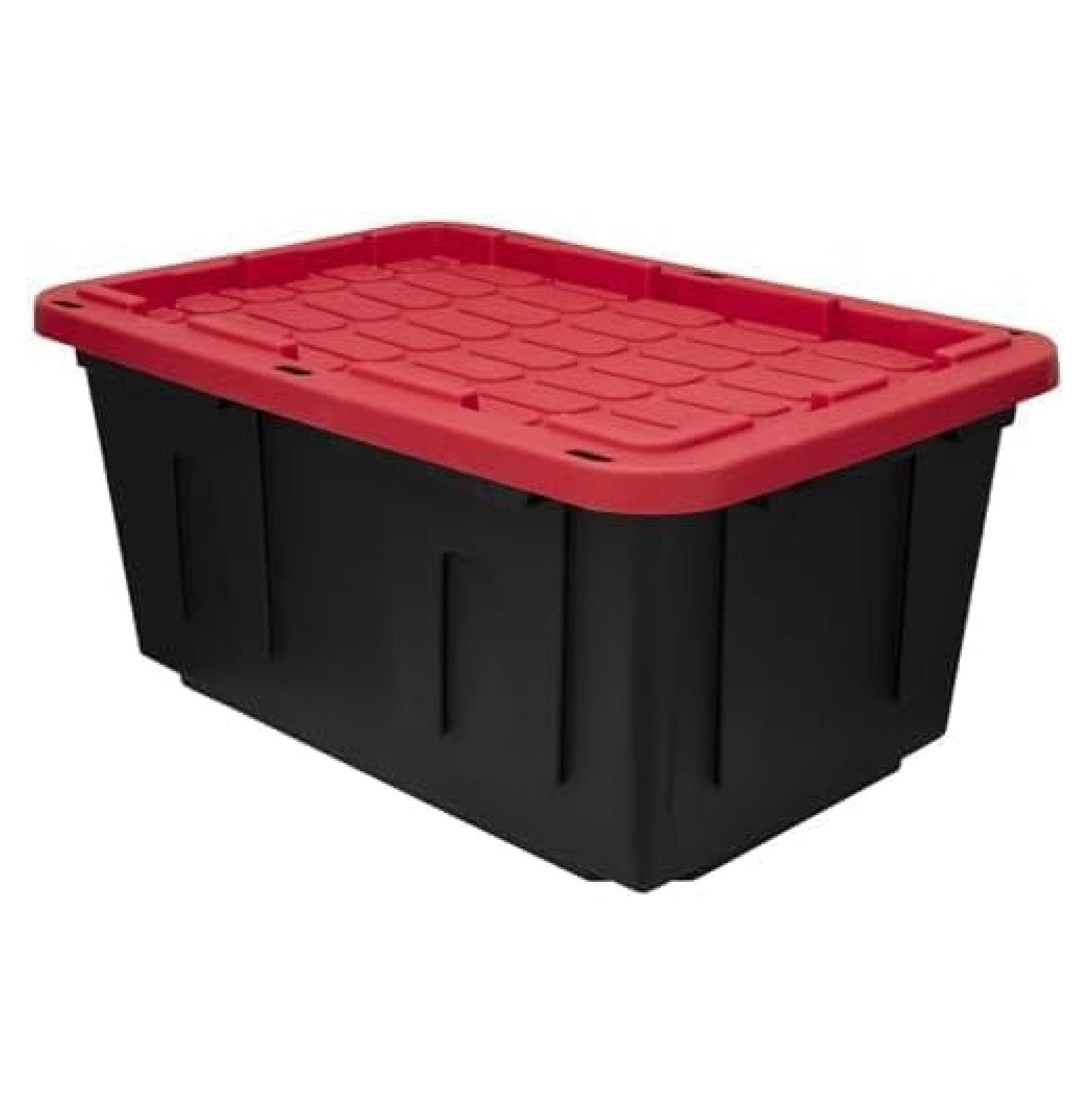 27 Gallon Snap Lid Plastic Storage Tote Box, Plastic Storage Bin Tote