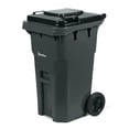 thumbnail image 1 of Plastic Prince 27 Gallon Outdoor Trash Can with Lid and Wheels Small Wheeled Outdoor Garbage Can Storage Outside Heavy-Duty Rolling Trash Bin for Home Office Commercial Use, Plastic Gray, 1 of 9
