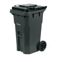 thumbnail image 1 of Plastic Prince 27 Gallon Outdoor Trash Can with Lid and Wheels Small Wheeled Outdoor Garbage Can Storage Outside Heavy-Duty Rolling Trash Bin for Home Office Commercial Use, Plastic Gray, 1 of 9