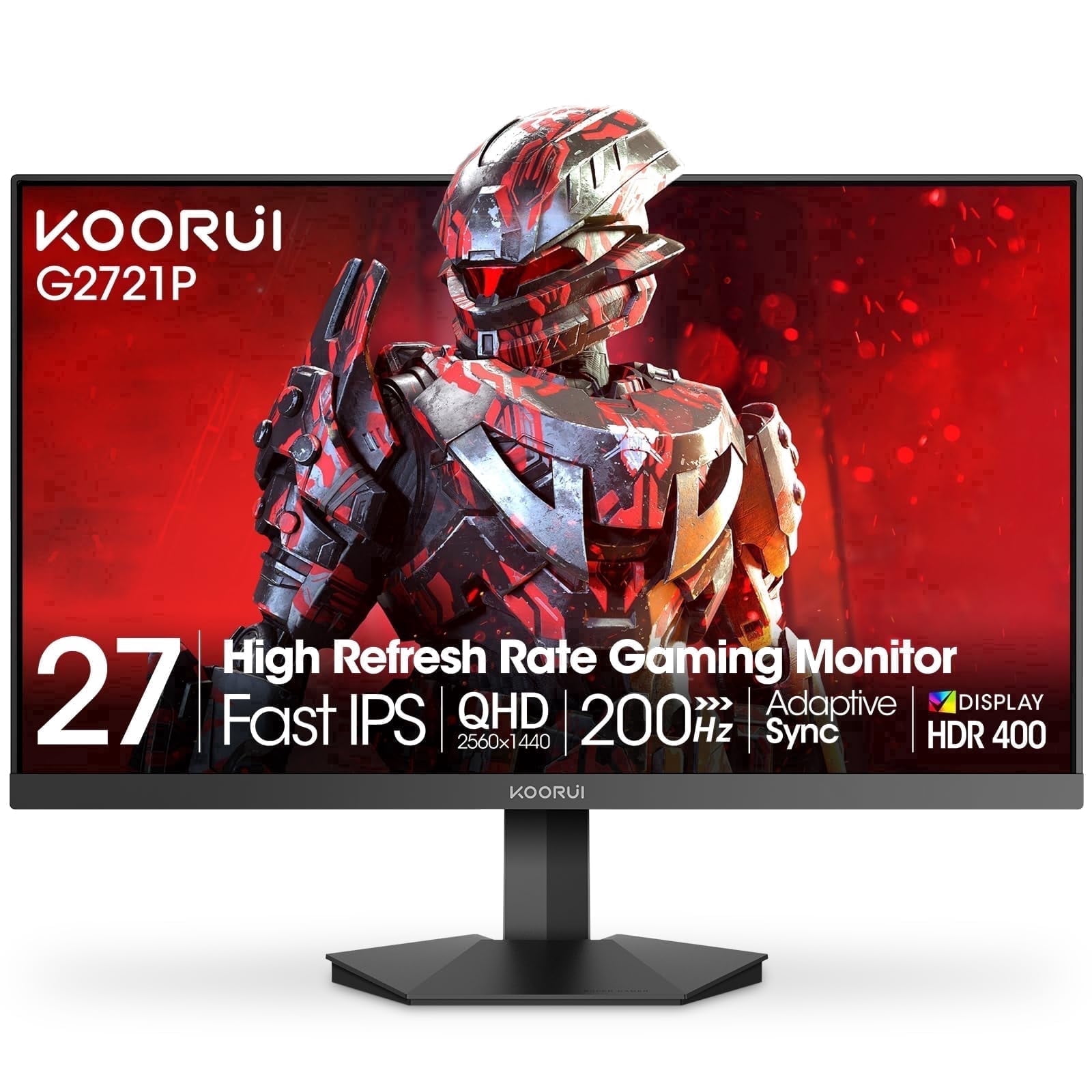 27 inch Gaming Monitor QHD 200Hz 1ms Fast IPS, 2K 200Hz Compatible with 2K 180Hz/2K 165Hz, G2721P