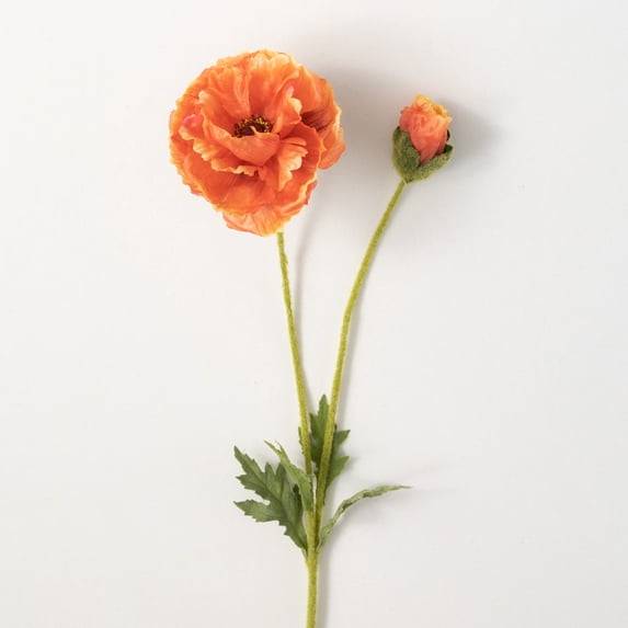 27"H Sullivans Cosmic Orange Poppy With Bud, Orange