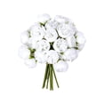 thumbnail image 1 of 27 Heads Artificial Flower,Fake Peony Rose Flower Bunches for Vase Home Wedding Table Decor 11.81 Inch,White, 1 of 6
