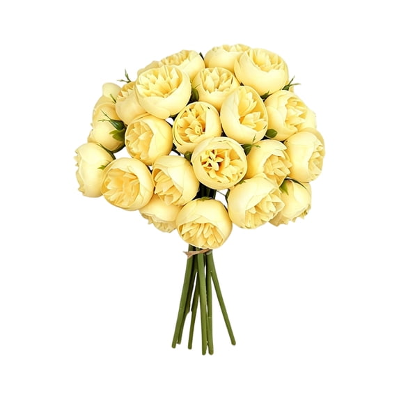 27 Heads Roses Peony Retro Artificial Silk Bouquet for Vase | Roses Peony Artificial Flowers Silk Bouquet for Table Vase Arrange Home Wedding Decoration Fake Flowers