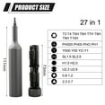 thumbnail image 1 of 27 In 1 Manual Screwdriver Set Alloy Steel Magnetic Precision Double Tip Bits 27 In 1, 1 of 9