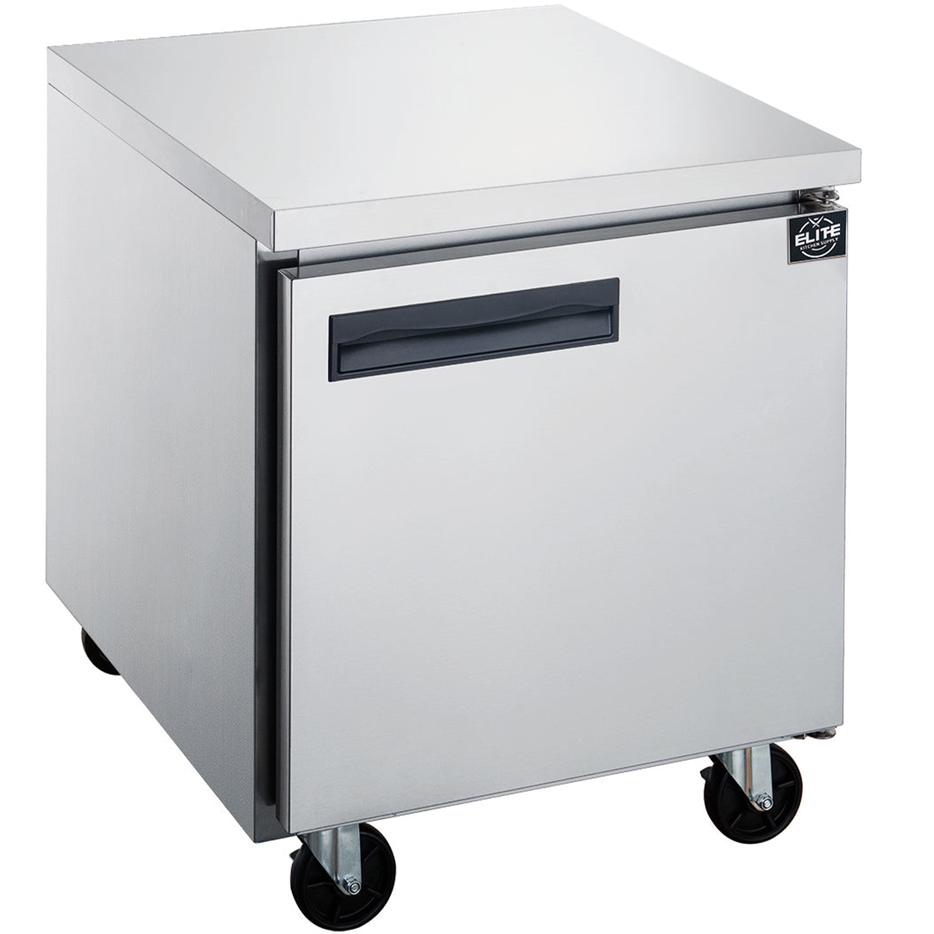 27''W Single Door Stainless Steel Undercounter Commercial Refrigerator, 6.3 Cu.Ft., NSF Certified