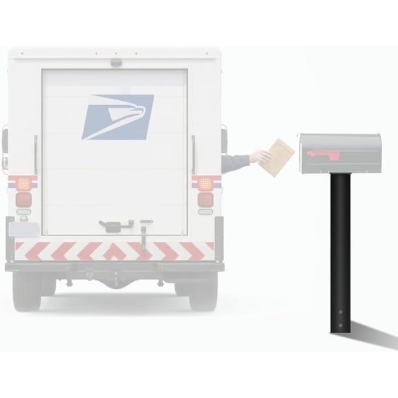 27 Inch Carbon Steel Mailbox Post Powder Coated Post for Outdoor Metal Mailbox, Ideal for Sidewalks & Curbside Installation