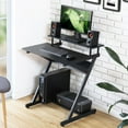 27-Inch Computer Desk for Small Spaces,Small Desk with Monitor Shelf ...