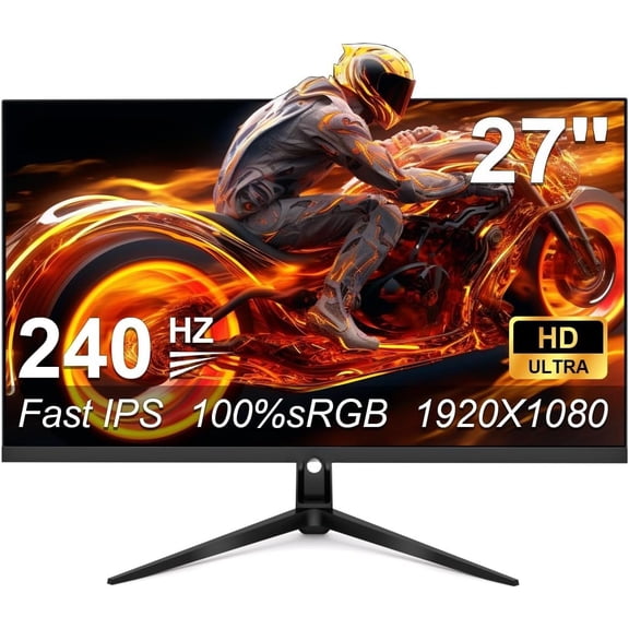 27 Inch Gaming , FHD(1920x1080), 240Hz Rate, IPS Panel, 1ms Response Time, FreeSync & G-Sync Compatible, sRGB, HDMI & DP Ports VESA Mount (R27 Fury)