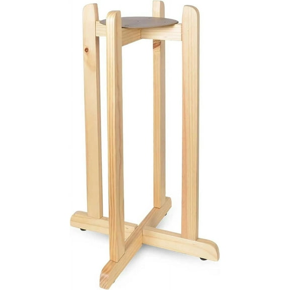 27 Inch Solid Wood Stand for 1-5 Gallon Water Bottles & Crocks (Natural)