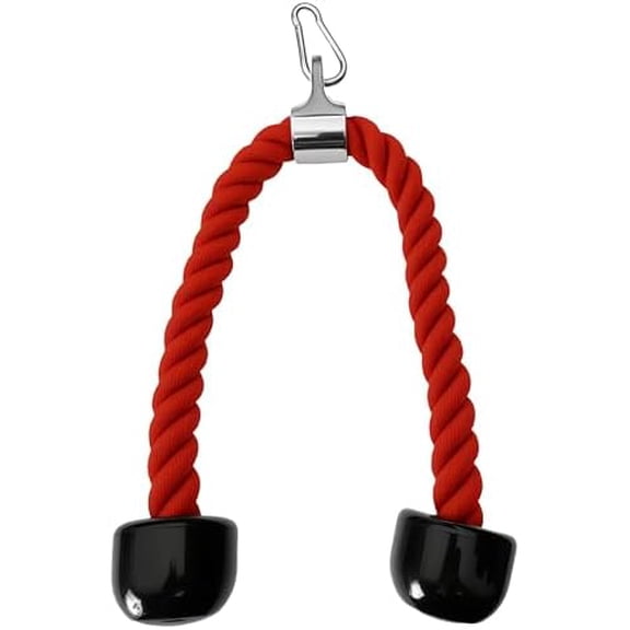 27 Inch Tricep Rope Cable Attachment Heavy Duty Nylon Braided Gym Rope for Cable Machine LAT Pull Down Face Pulls Tricep Pushdowns Premium Fitness Accessories for Home Gym