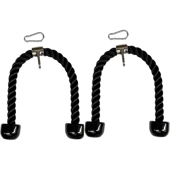 27 Inch Tricep Rope Cable Attachment Heavy Duty Nylon Braided Gym Rope ...
