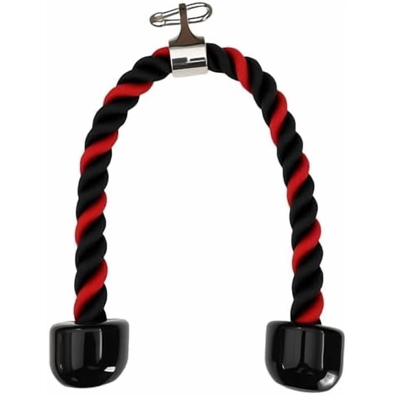 27 Inch Tricep Rope Cable Attachment Heavy Duty Nylon Braided Gym Rope for Cable Machine LAT Pull Down Face Pulls Tricep Pushdowns Premium Fitness Accessories for Home Gym