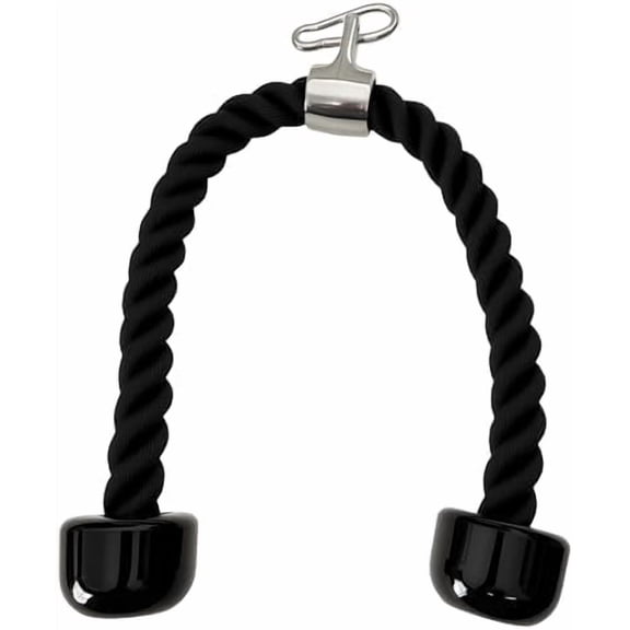 27 Inch Tricep Rope Cable Attachment Heavy Duty Nylon Braided Gym Rope for Cable Machine LAT Pull Down Face Pulls Tricep Pushdowns Premium Fitness Accessories for Home Gym