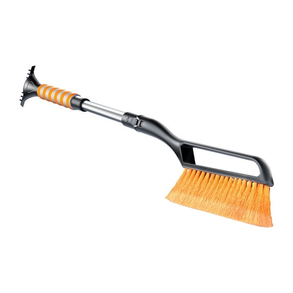 27 Inch Two in One Removable Ice Scraper and Brush with Foam Handle ABS Shaft Winter Car Cleaning Tool