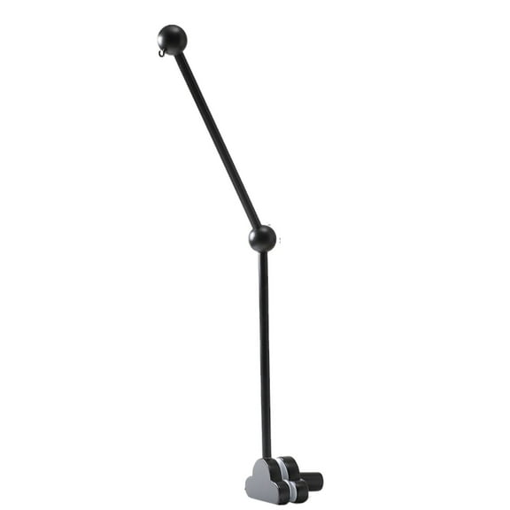 27 Inch Wooden Crib Mobile Holder with 360 Rotating Arm for Hanging Nursery Decorations and Toys