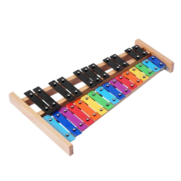 27-Key Professional Glockenspiel Xylophone Kit with Mallets & Bag, Colorful Metal Keys Percussion Instrument for Adults and Beginners