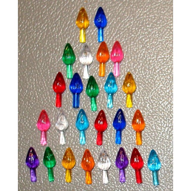 27 Med/Large Twist Lights Bulbs Peg for Ceramic Christmas Tree 9 Pretty