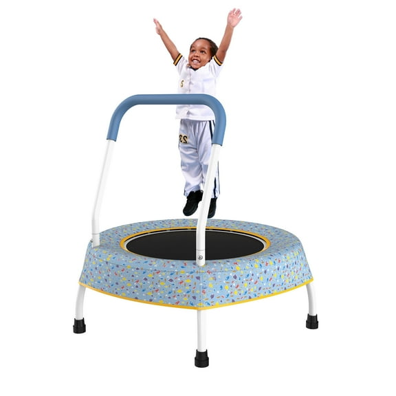 27" Mini Trampoline for Toddler, Netrum Indoor Springless Trampoline with Handle, Kids Gifts