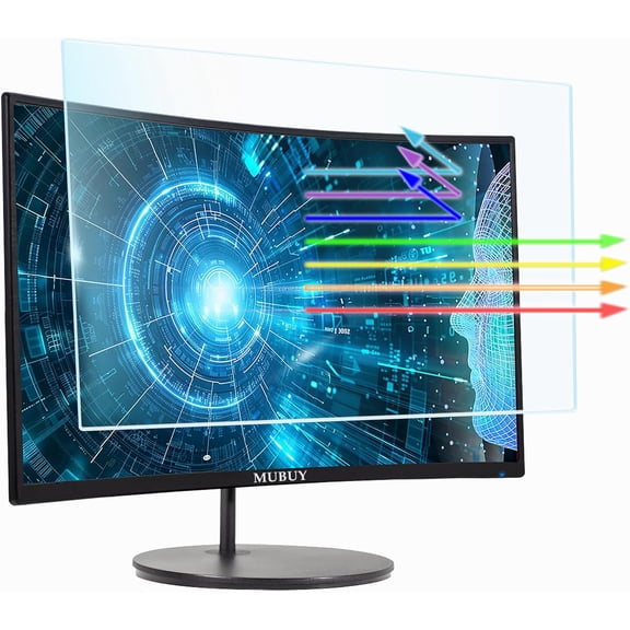 27" Monitor Anti Blue Light Glare Screen Protector for Dell/HP/Acer/ViewSonic/ASUS/Aoc/Samsung/Sceptre/LG 27" 16:9 Standard/Curved/Touch Widescreen Monitor, Eyes Care Blue Light Glare UV Filter
