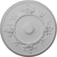 thumbnail image 1 of 27"OD x 1 1/8"P Flower Ceiling Medallion (Fits Canopies up to 3 7/8"), Hand-Painted Hickory, 1 of 5