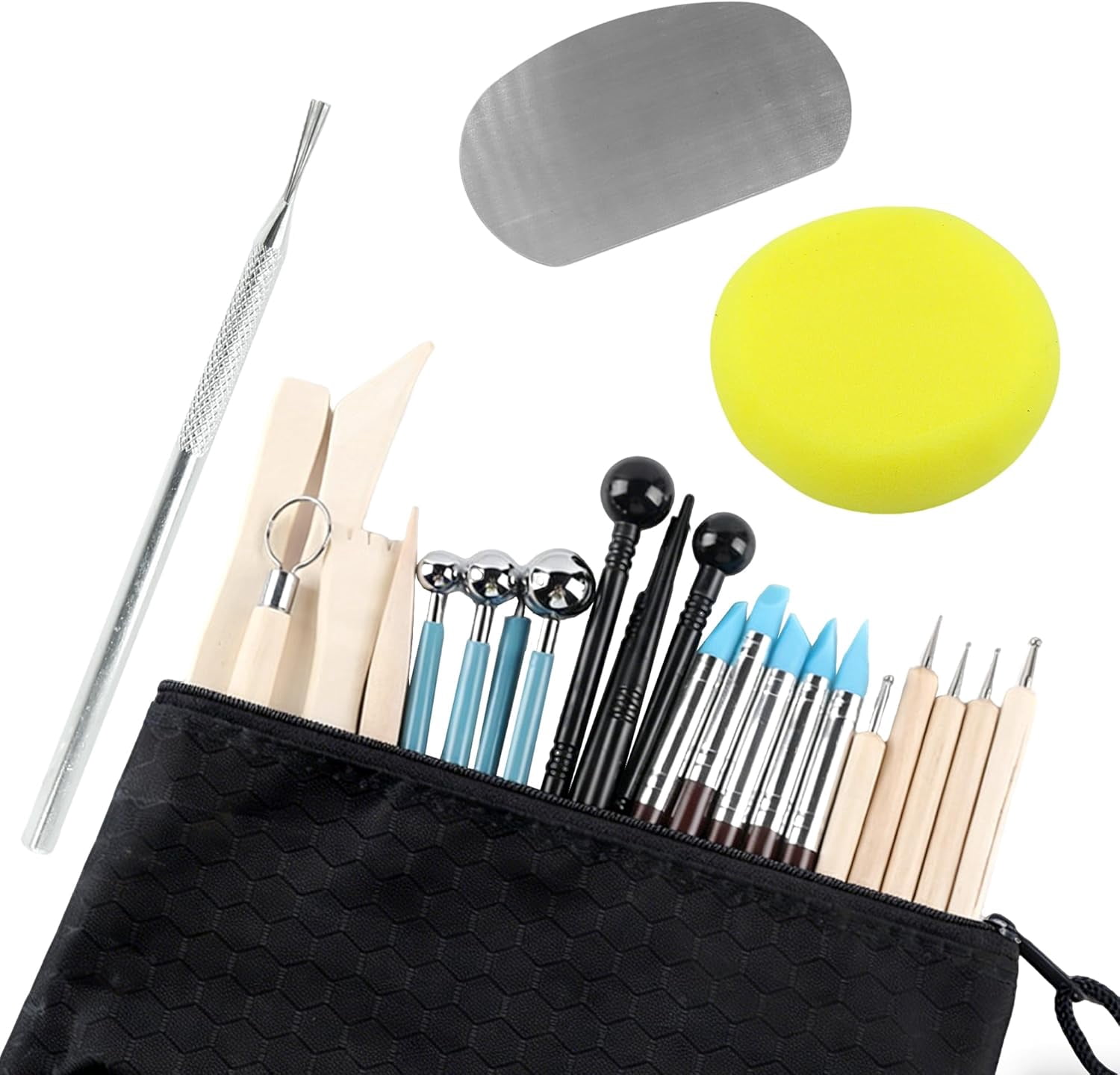 27 PCS Clay Tools Kit | Practical Polymer Sculpting Set for Adults Ideal Air Dry Pottery Craft, Dotting, Carving, Drawing, Molding, Modeling, Shaping, Baking
