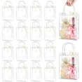 thumbnail image 1 of 27 PCS Clear PVC Gift Bags with Handles & Decorative Ribbons, 9.1x6.7x2.8 Inches Reusable Transparent Tote Goodie Bags, Bulk Party Favor Bags for Wedding, Birthday, Father's Day, 1 of 6