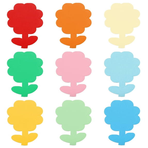 Uxcell 27 Pack Flower Cutouts Paper Bulletin Board Decorations Multicolor 6" x 4.5"