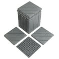 thumbnail image 1 of 27 Pack Interlocking Deck Tiles, 11.8"x11.8" Plastic Flooring Tiles for Indoor Outdoor, Patio Flooring Outdoor Waterproof for Restroom, Bathroom, Kitchen, Pool, Wet Area,Dark Grey, 1 of 1