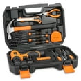 thumbnail image 1 of 27 Pcs 12V 1300mAh Lithium Cordless Drill & Home Hand Repair Kit Combination Tool Set Orange, 1 of 7