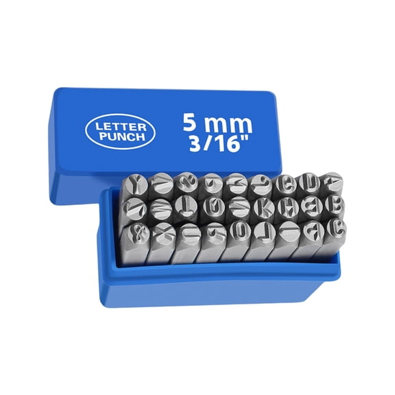 27 Pcs Metal Stamp Set 3-8mm Steel Metal Stamping Tool Set Letter Stamp Set for Jewelry Making Hand Stamping Projects
