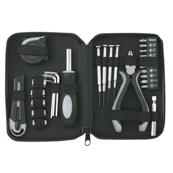 27 Pcs Portable Home Tool Kit for Men Women General Household Hand Tool Kit with Organizer Case for Home Office Outdoor Working