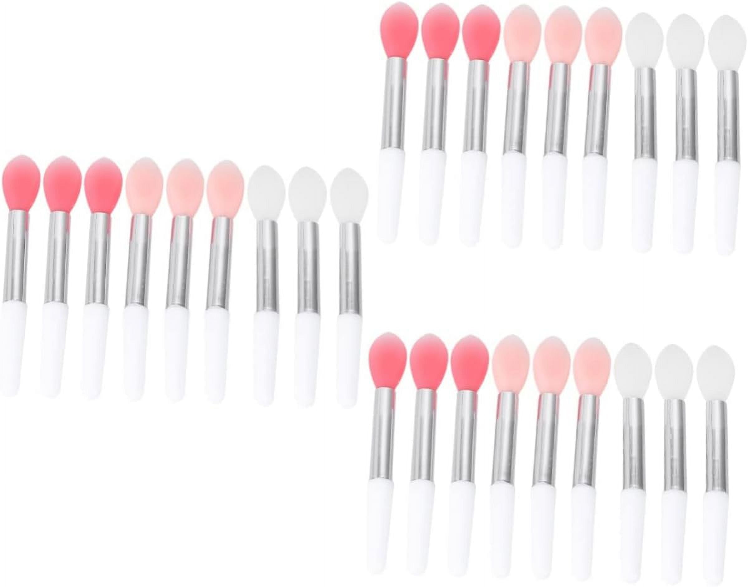 27 Pcs Silicone Lip Brush Nursing Disposable Makeup Brushes Make up Kit Eyeshadow Sponge Applicator Silicone Lip Scrub Brush Bulk Lip Mask Brush Lip Mask Applicator