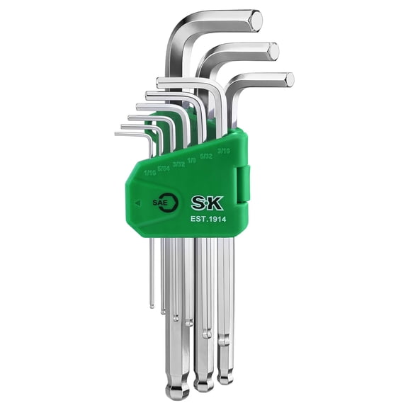 27-Piece Allen Wrench Set, Metric/SAE/Star Hex Key Set, L-Shaped, S2 Steel