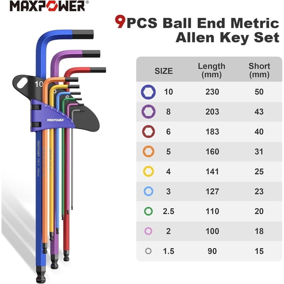 27-Piece Allen Wrench Set with T-Handle