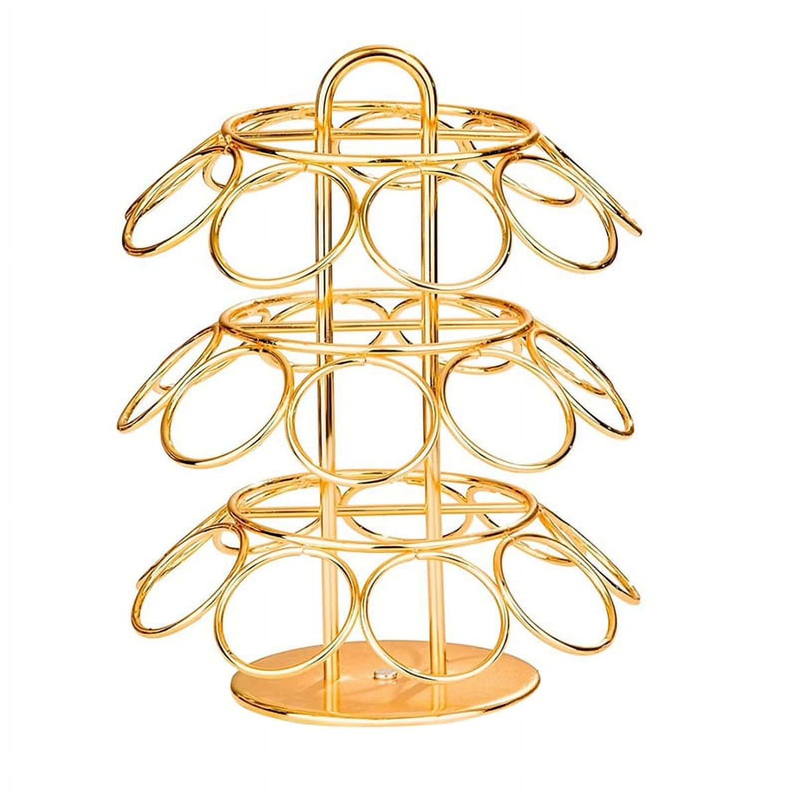 27 Pods Capacity Gold Metal Coffee Pod Holder