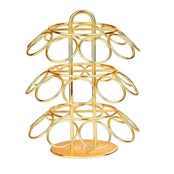 27 Pods Capacity Gold Metal Coffee Pod Holder