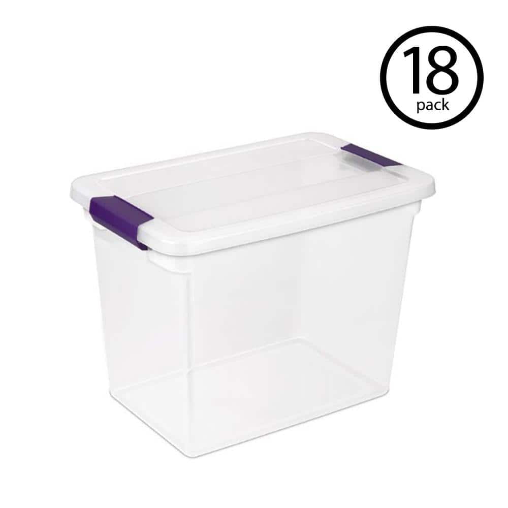 Storage Containers Sterilite 15-Quart ClearView Latch Boxes (12