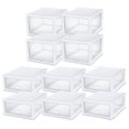 27 Quart (4 Pack) and 16 Quart (6 Pack) Stackable Clear Plastic Storage