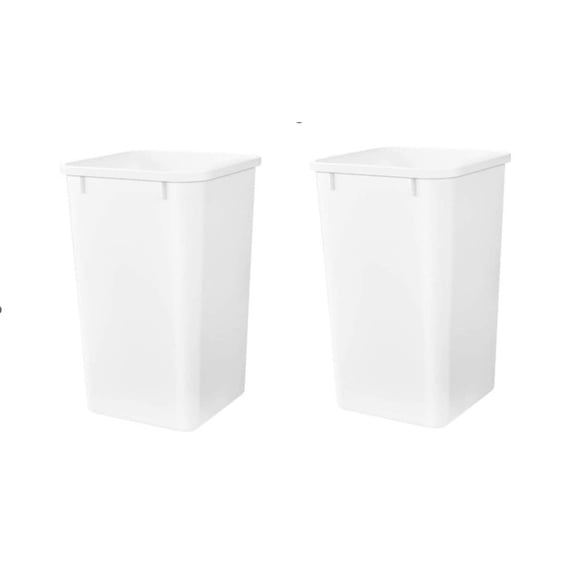 27-Quart Plastic Replacement Trash Can for Home/Office Use, White, Durable Lightweight